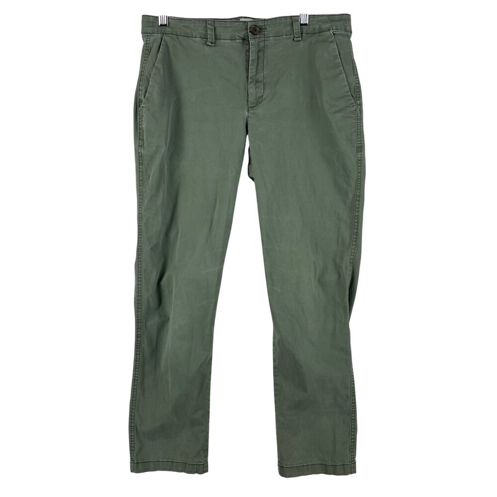 Gap Womens Girlfriend Khaki Chino Pants SZ 10 Olive Green Greenway Mid Rise
